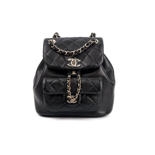 샤넬 스몰 백팩 카프스킨 & 골드 메탈 블랙 AS2908-B09750-94305 #18.5*12*18cm