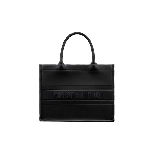 디올 미디움 디올 북 토트백 블랙 카프스킨 M1296ZGSB-M900 #37*19*28cm