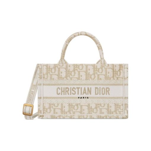 디올 라이트 디올 북 토트백 스트랩 골드 톤 오블리크 S5573CTQR-M981 #21.5*13*7.5cm